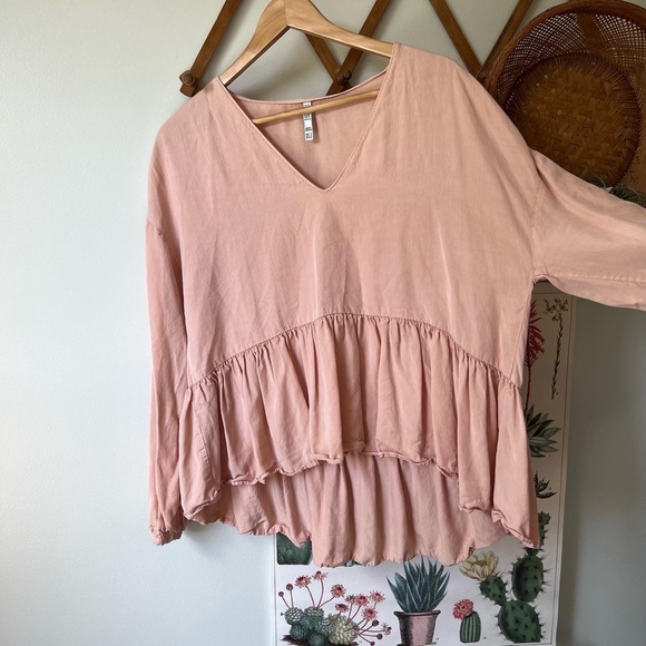 Zara TRF Collection Blush Pink Peplum top - Picture 4 of 6